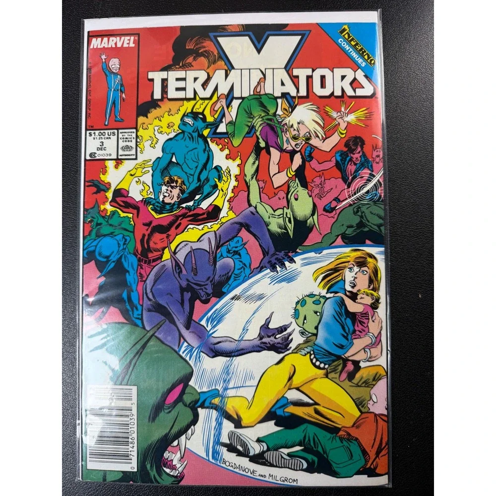 X-Terminators 3 Marvel Comics 1988 Inferno Tie-In Copper Age Louise Simonson